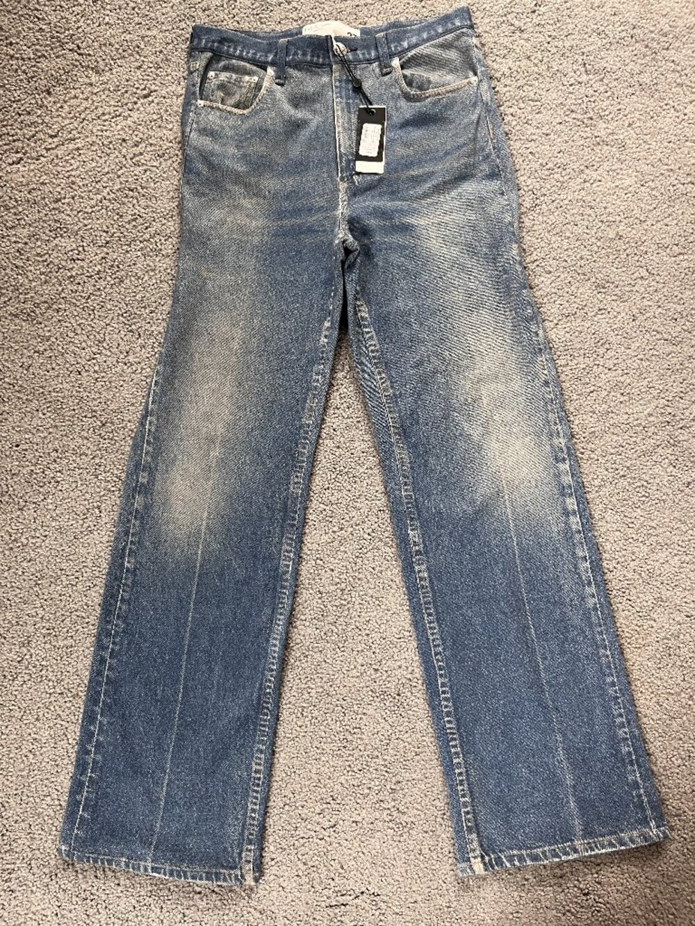 RAG & BONE MIRAMAR SHEA RELAXED HIGH RISE STRAIGHT TERRY JEANS -PRINTED - NWT 27